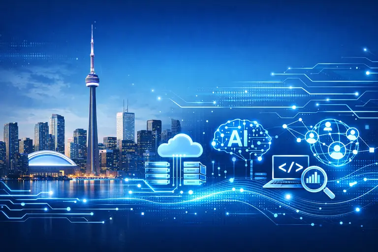 Toronto tech skyline and digital future